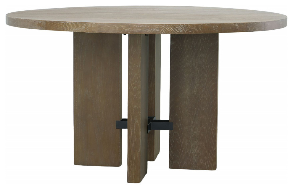 Fraser Round Dining Table, Brown Transitional Dining Tables by LH Home Ltd Houzz