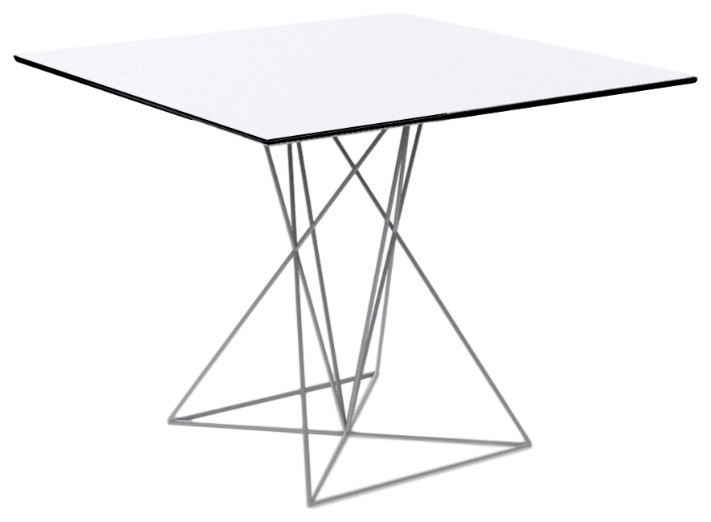 Vondom Faz Square Indoor/Outdoor Dining Table With Stainless Steel Base