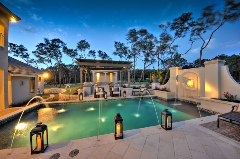Photo of a transitional pool in Austin.