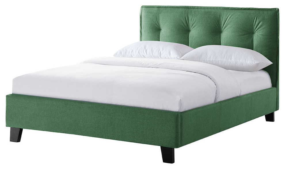 Zuri Eversoft Tufted Platform Bed, Twin Contemporary Platform Beds