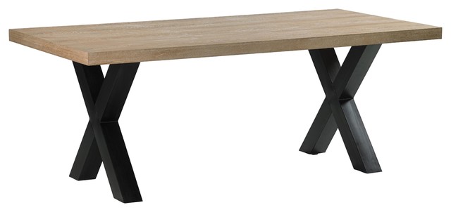 Essential Steel and Wood Dining Table