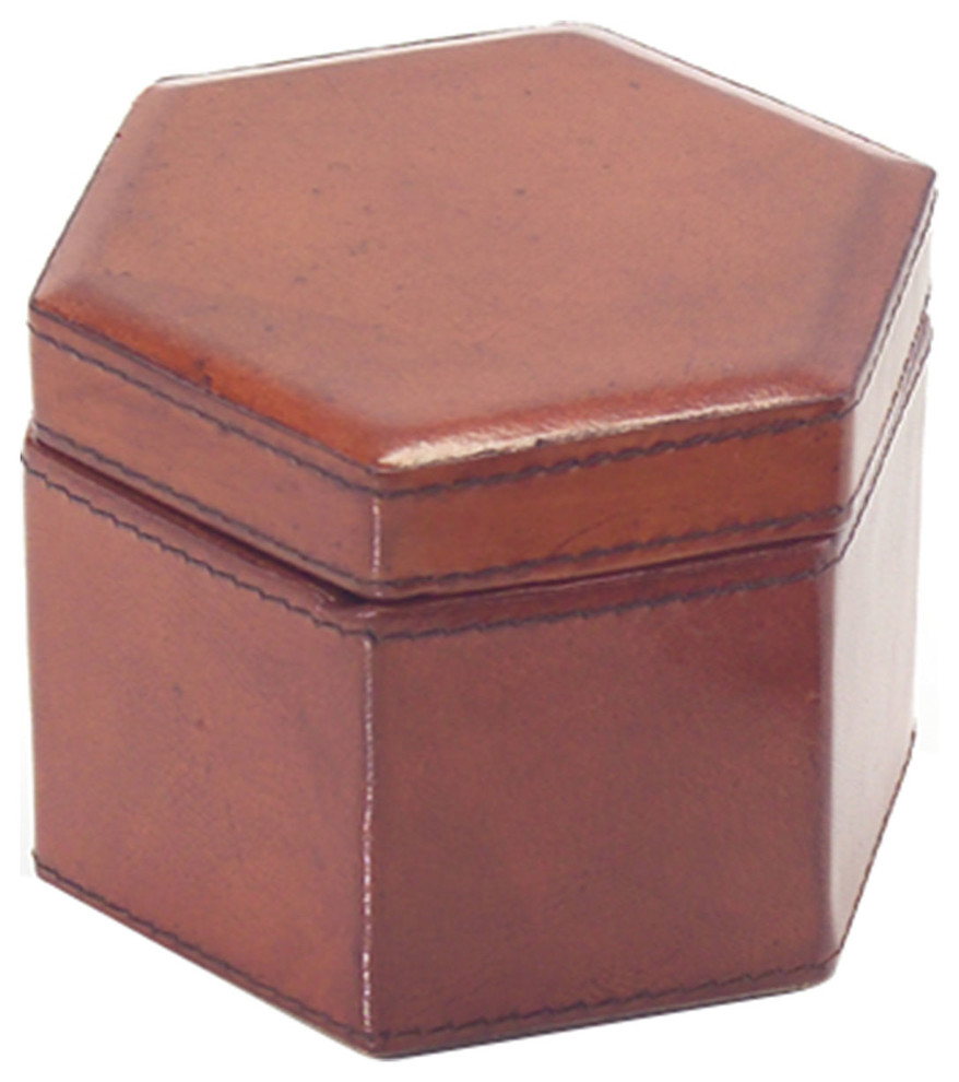 John Richard Small Hexagon Leather Watch Box JRA-9331