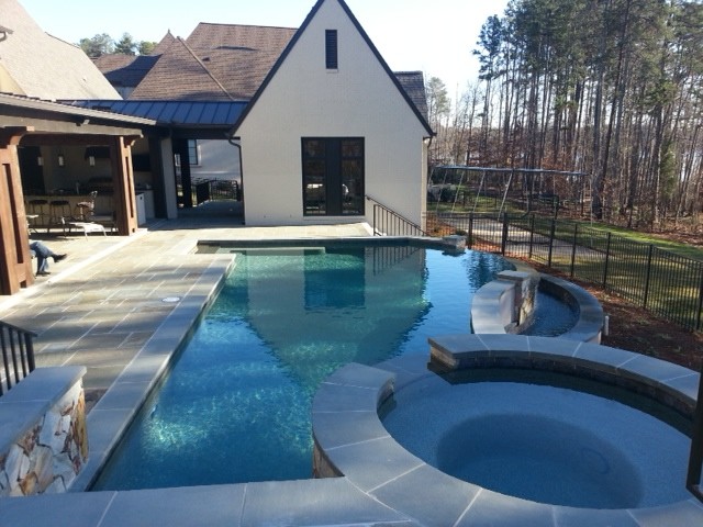 Mountain style pool photo in Charlotte