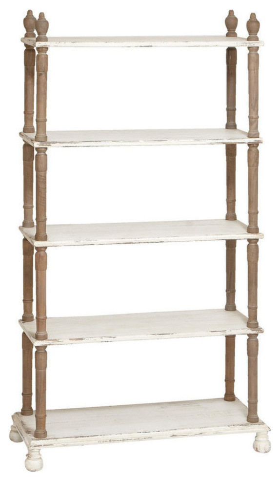 Farmhouse White Wood Shelving Unit 20403 French Country Display And Wall Shelves by GwG