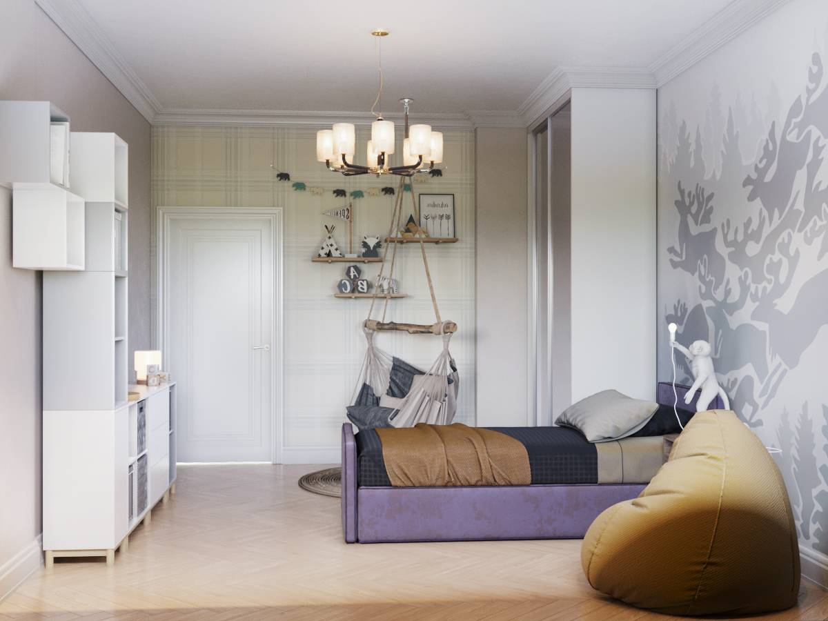 Легкий интерьер с элементами ар-деко