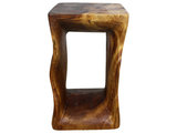 Haussmann Wood Stump Stool or Stand 11-14 in Dia x 18 in H Walnut Oil