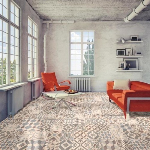 Coventry Grey Patterned Floor Tiles - Direct Tile Warehouse