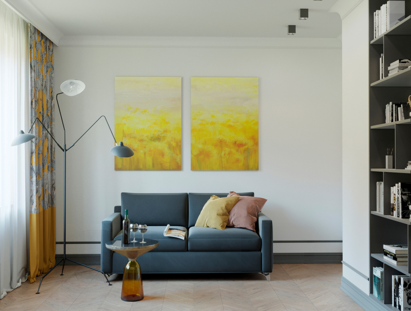 Дизайн-проект трехкомнатной квартиры в ЖК "Платинум"