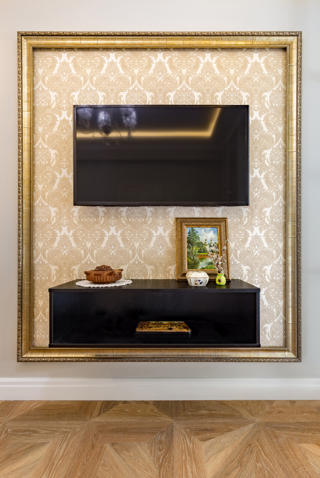 Уютный интерьер маленькой гостиной