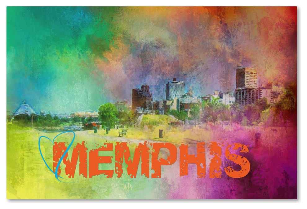 Jai Johnson 'Sending Love To Memphis' Canvas Art, 24"x 16
