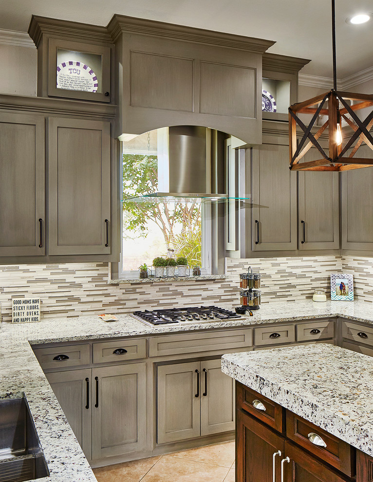 Kitchen downdraft cooktop is redesigned with an island hood ...
