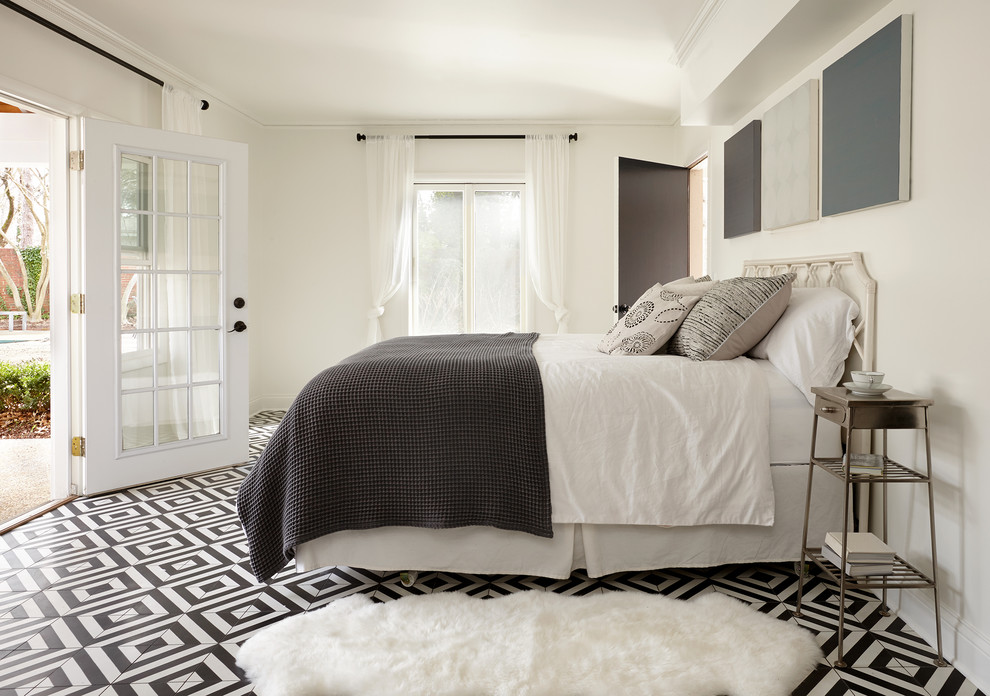 This is an example of a transitional bedroom in Nashville.