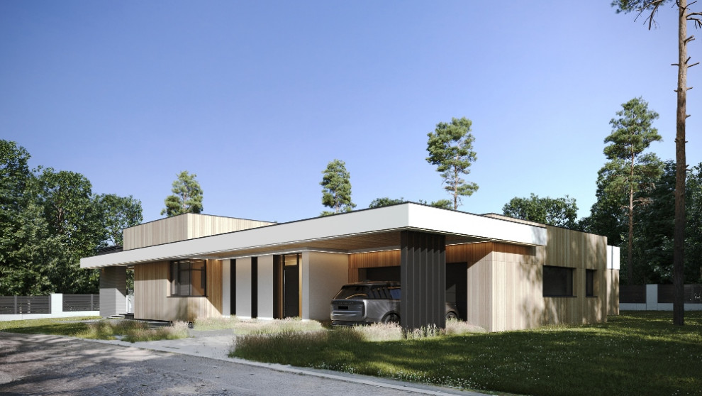 Проект дома в стиле хай-тек - HT-302