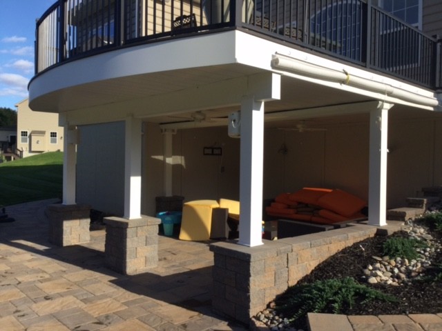 Interlocking Concrete Patio/Composite Deck
