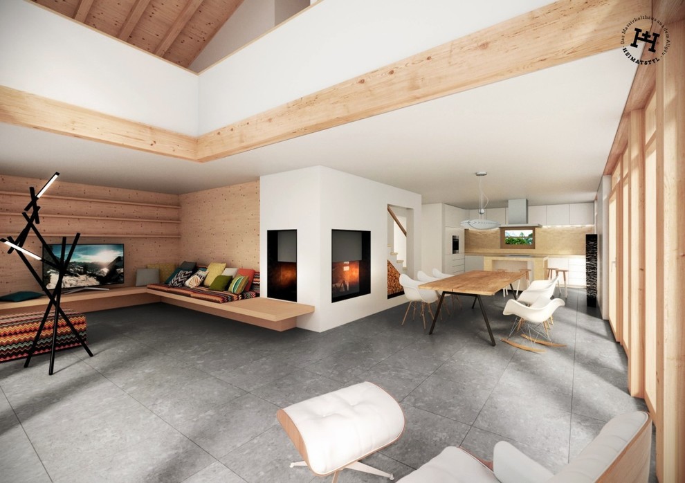 Musterhaus Heimatstyl Alpin Compact II - Landhausstil - Wohnbereich