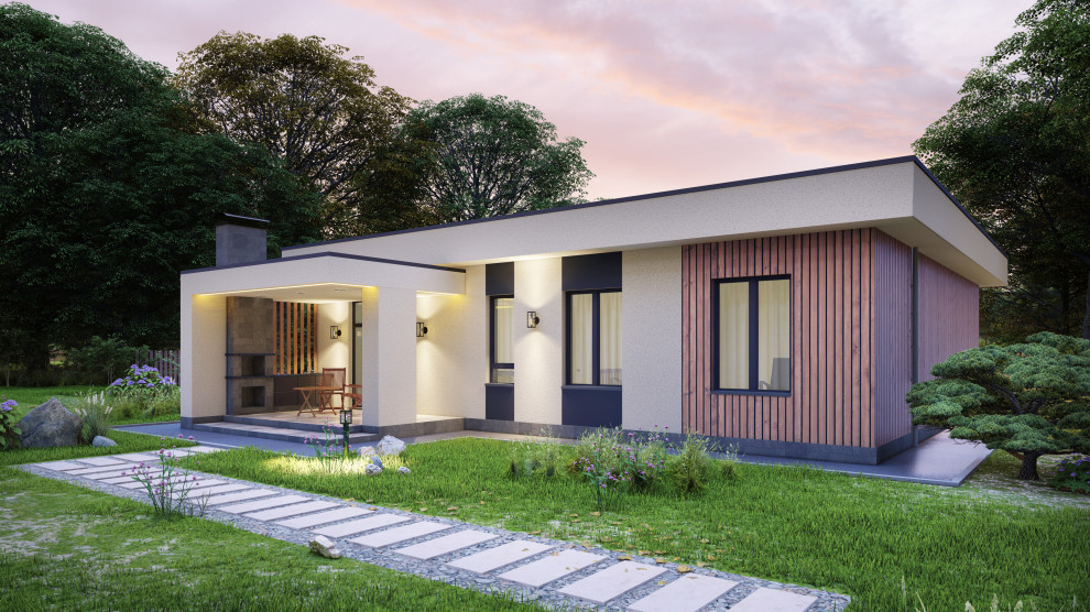 Одноэтажный дом в современном стиле