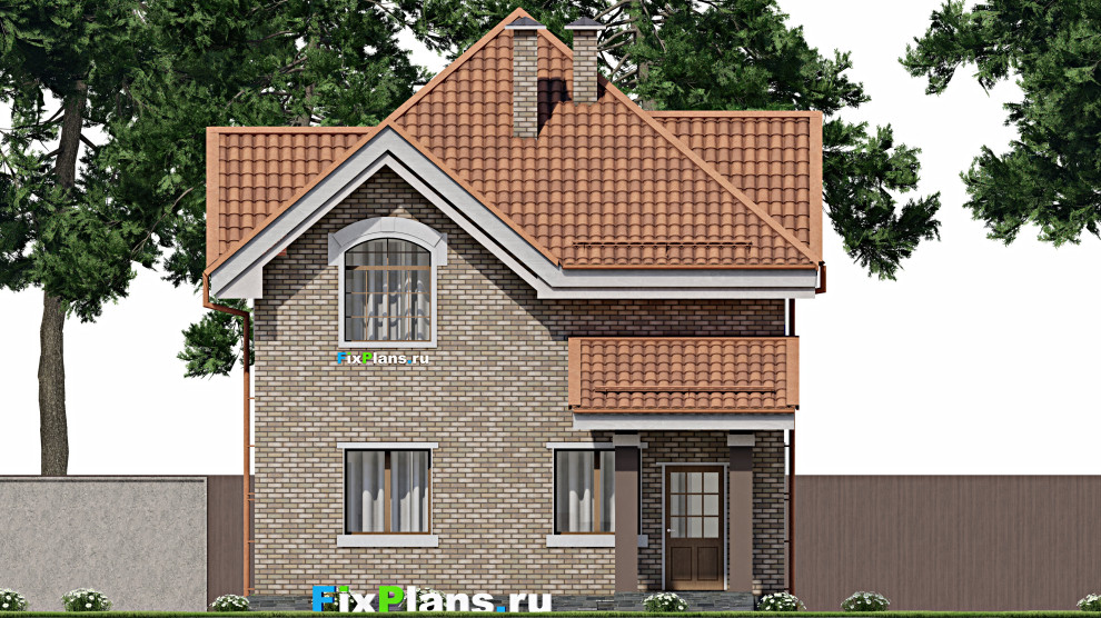 Проект дома с мансардой 15х9 м S152м2 F-9323