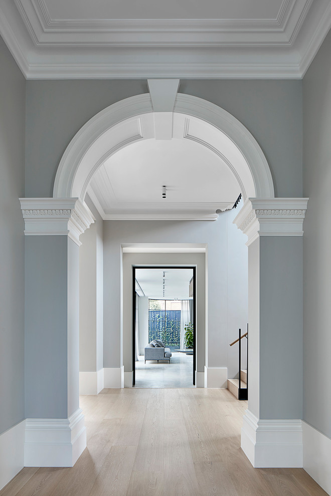 Photo of a contemporary hallway in Melbourne.