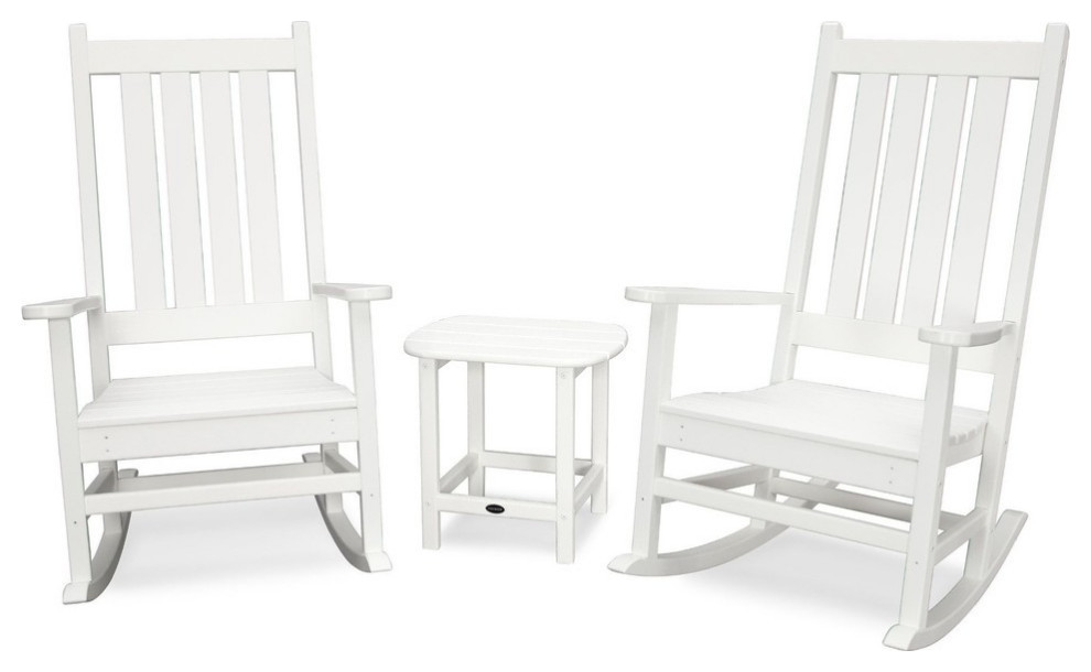 Vineyard 3Piece Rocking Set Beach Style Outdoor Lounge Sets by