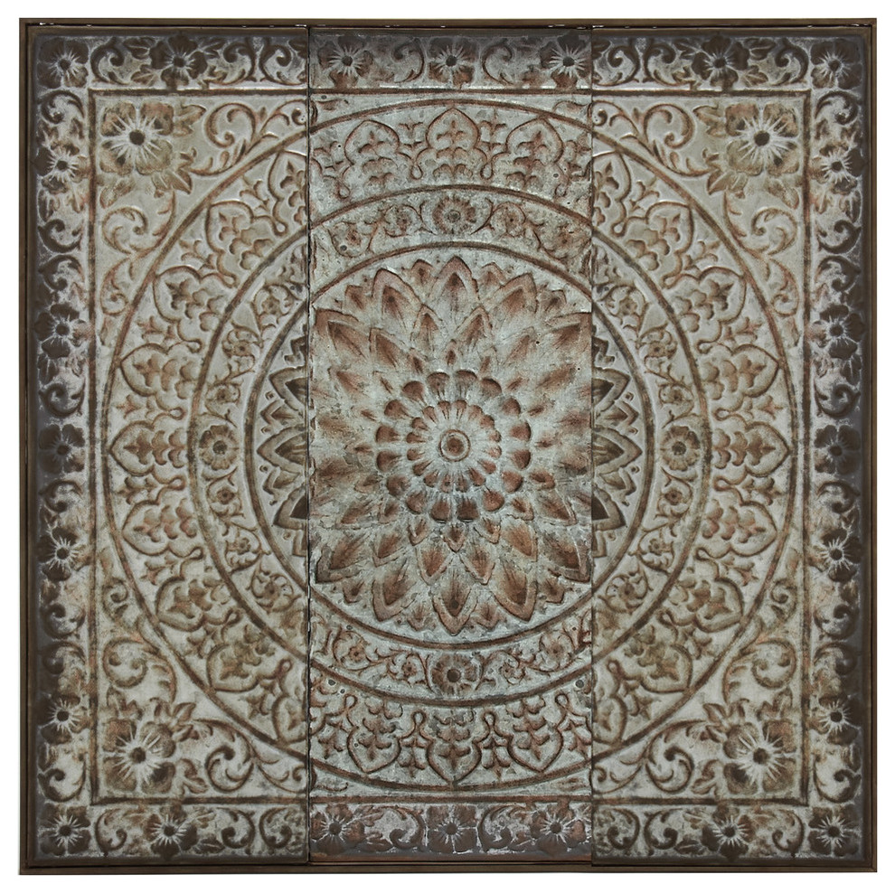 Rustic Gray Metal Wall Decor 55508 French Country Metal Wall Art by GwG Outlet Houzz