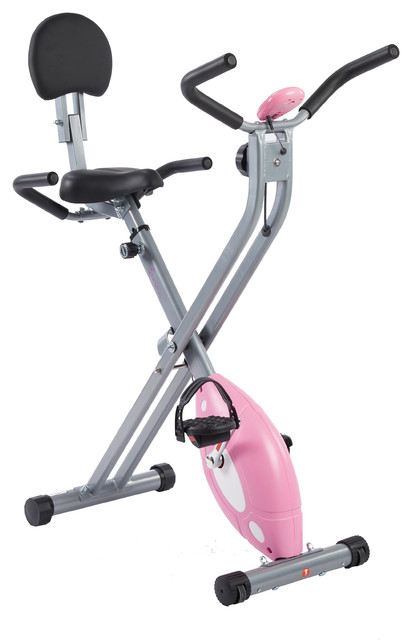 Sunny Pink Folding Recumbent Bike - Contemporary - Home Gym Equipment - by Sunny Health and Fitness