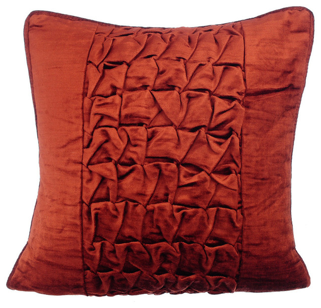 rust red throw pillows