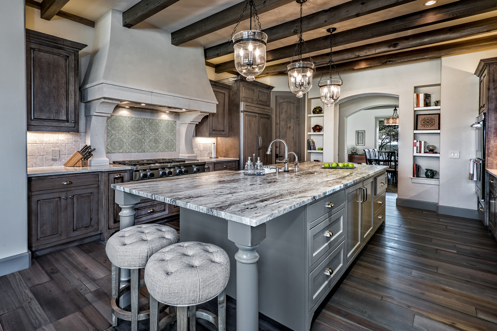 Inspiration for a rustic kitchen remodel in Austin