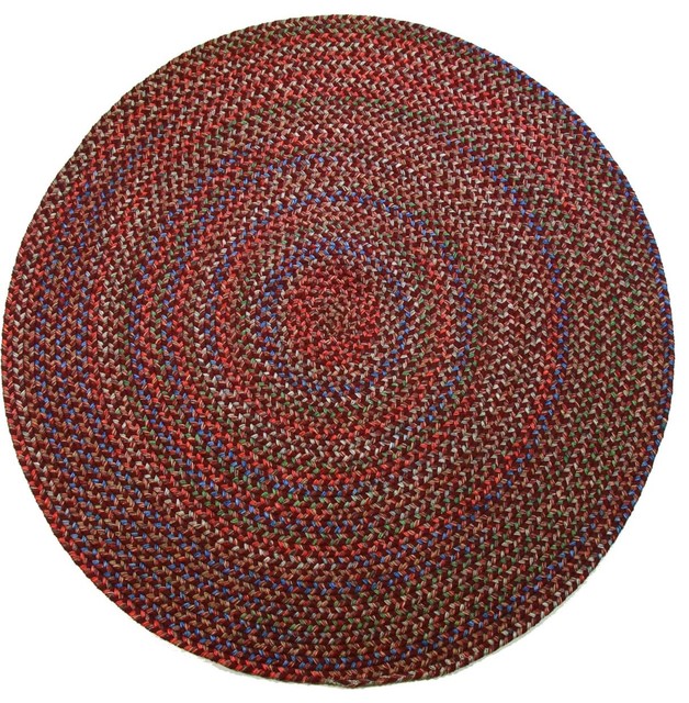 Burgundy Rug, Textured Braided Farmhouse Area Rugs by Super Area Rugs