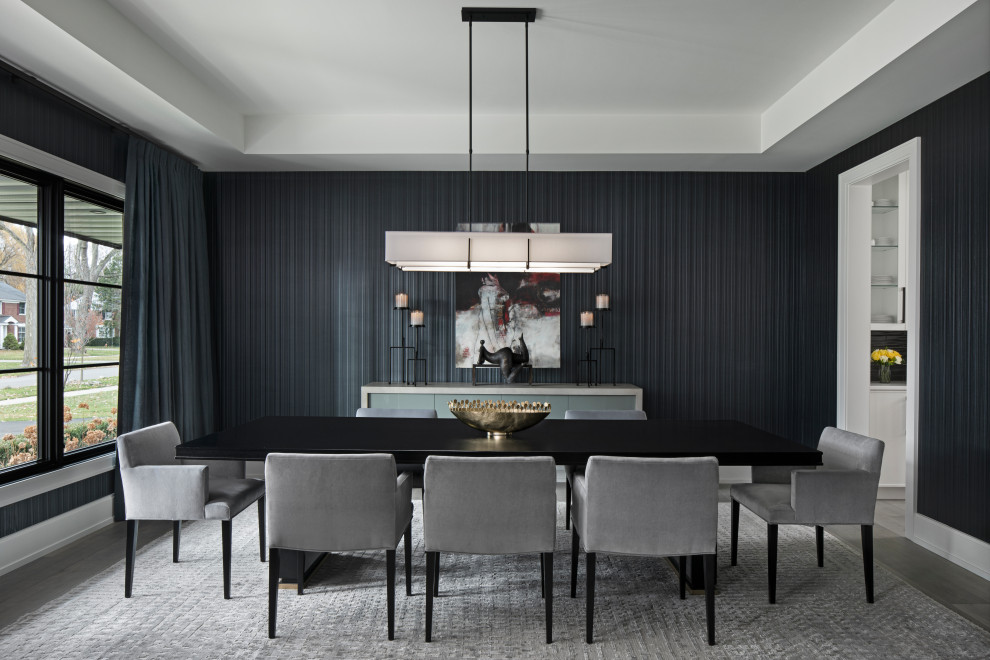 Inspiration for a contemporary dining room in Detroit.