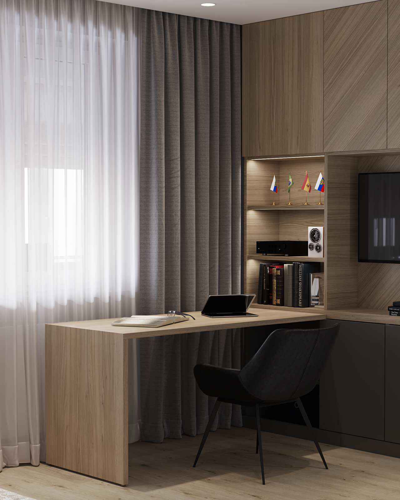 проект "Сдержанный комби на 87м2"