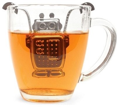 Kikkerland Robot Tea Infuser and Drip Tray