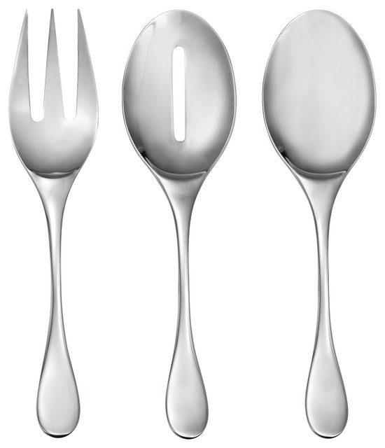 Skye 3Piece Hostess set Contemporary Serving Utensils by nambe
