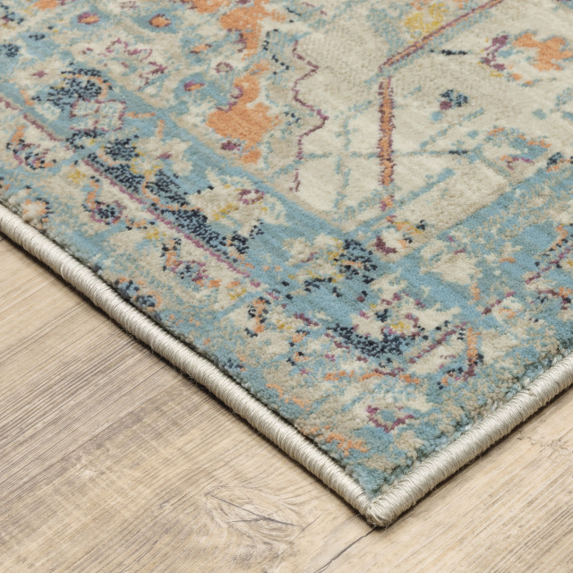 Oriental Weavers Xanadu 047H6 Beige/Blue 7'10"x10'10" Indoor Area Rug