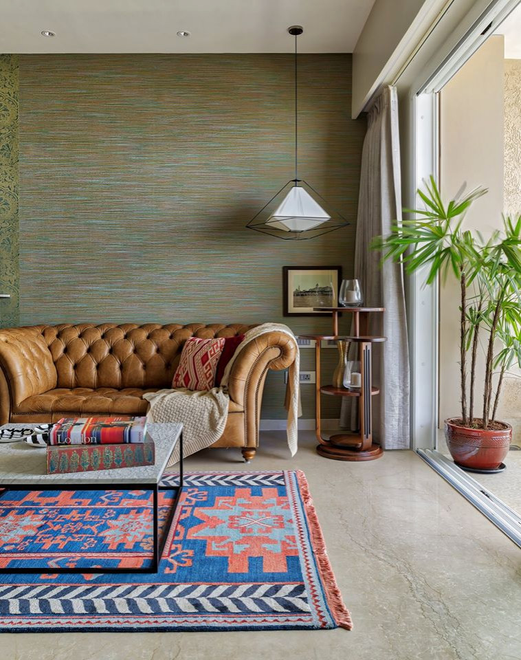 Inspiration for a tropical living room in Mumbai.