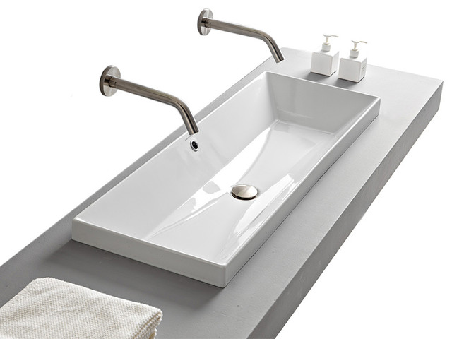 small rectangular sink for bathroom
