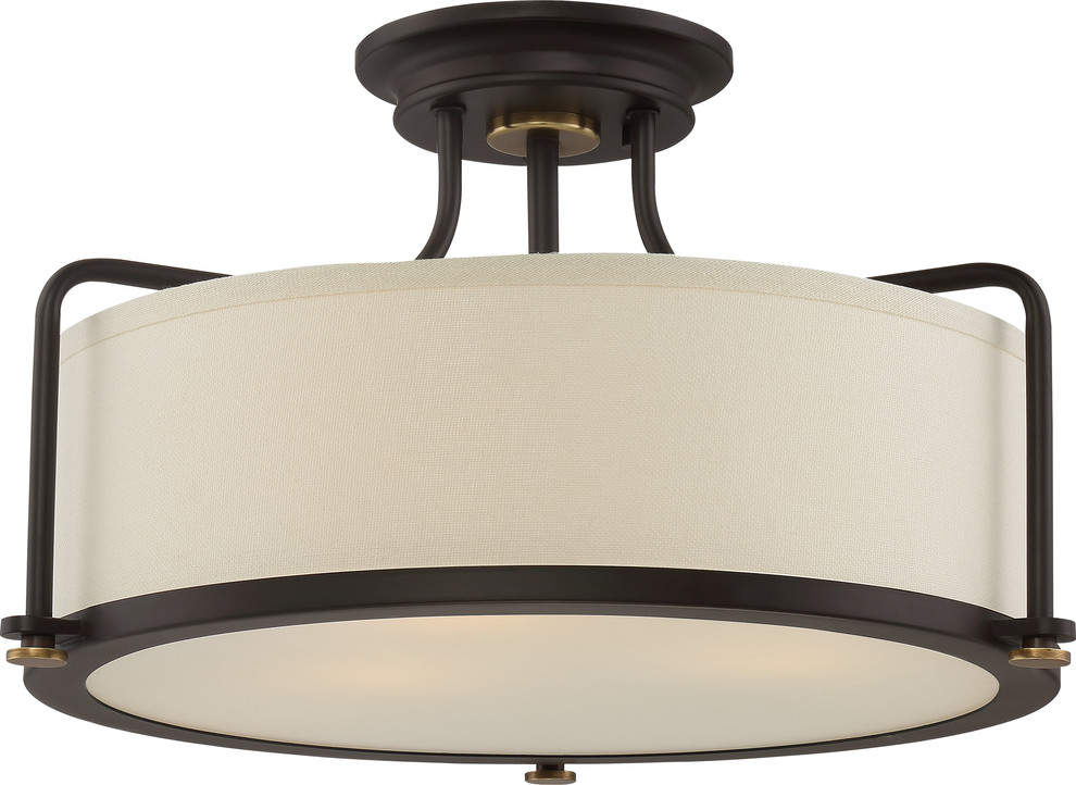 Quoizel Lighting QF1715WT Calvary 3 Light Large SemiFlush Mount