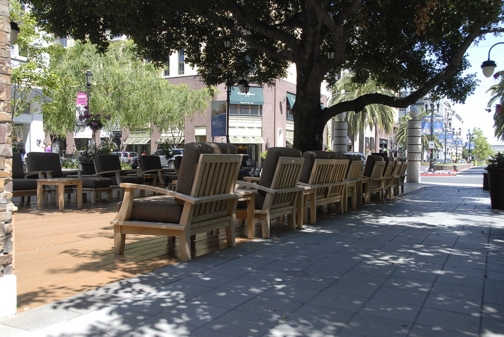 Santana Row Outdoor Seating in San Jose Contemporary Patio San