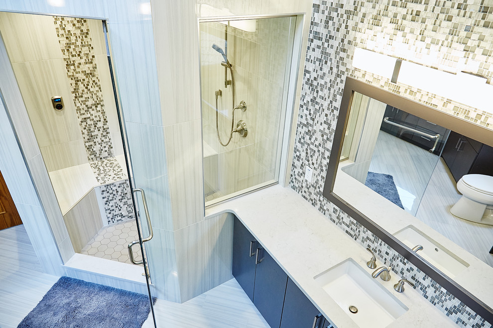 Fieldstone Ensuite Modern Bathroom Edmonton by Adlyn