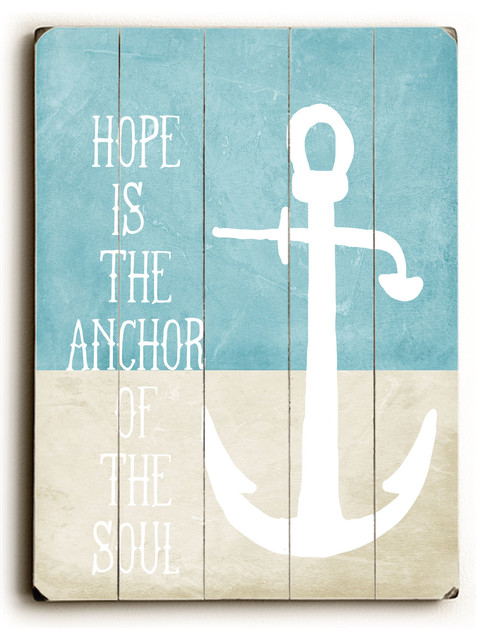 Hope is the Anchor Wooden Sign