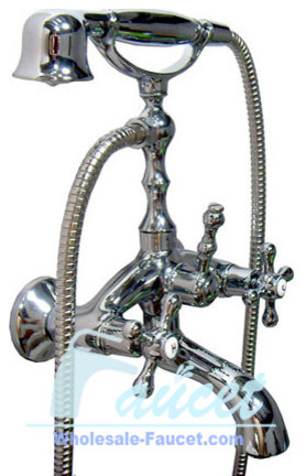 Luxury Chrome Clawfoot Bathtub Faucet With Hand Shower 5663A