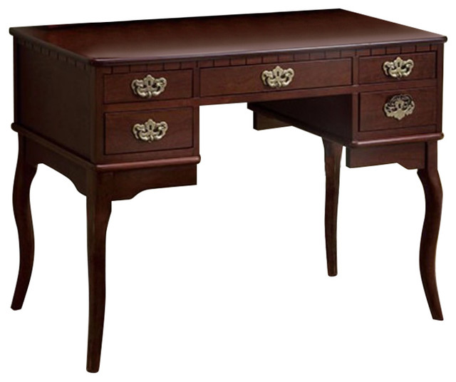 Ashland Traditional Style Vanity Table Cherry Traditional Bedroom Makeup Vanities By Benzara Woodland Imprts The Urban Port