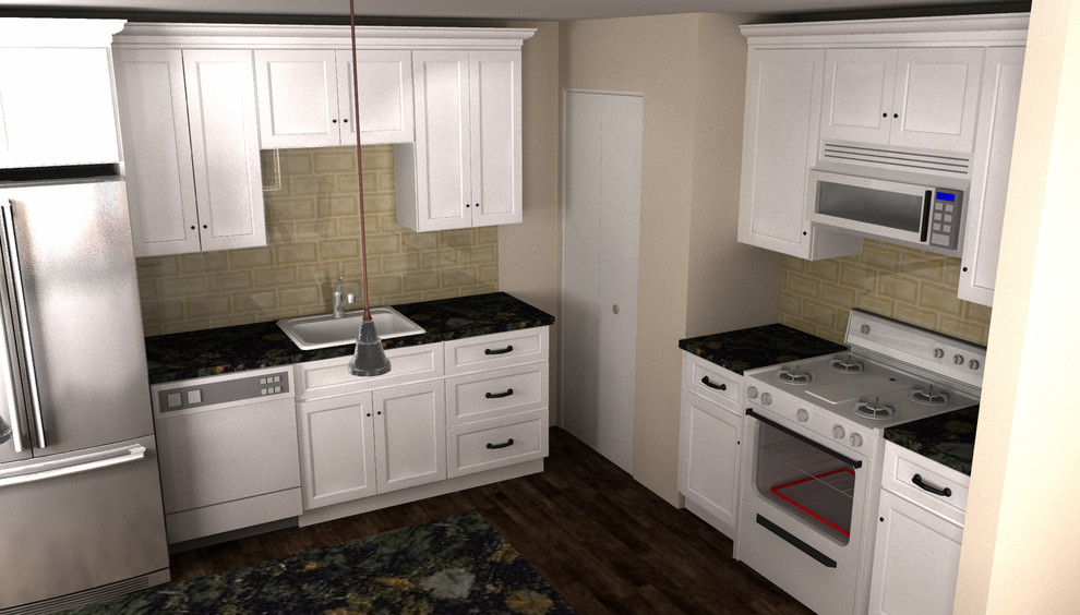 L Traditional Kitchen