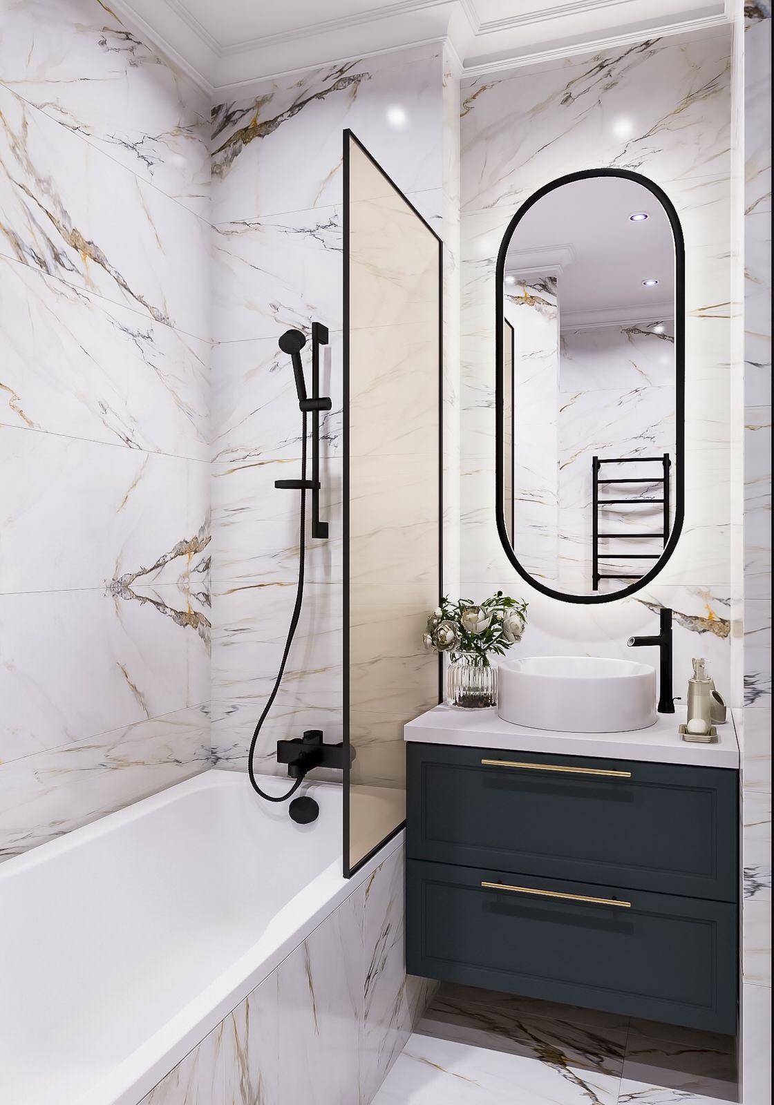 Светлая квартира в стиле неоклассика