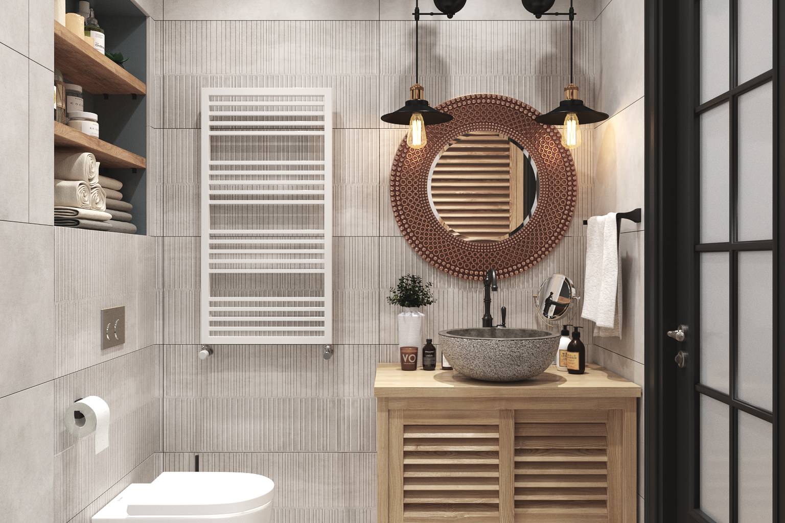 Воображение с этническими мотивами. Проект квартиры 55 м2 в Москве.