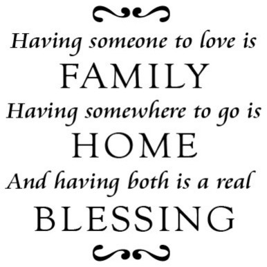 Family Home Blessing Goudy Wall Quotes Decal - Modern - Wall Decals