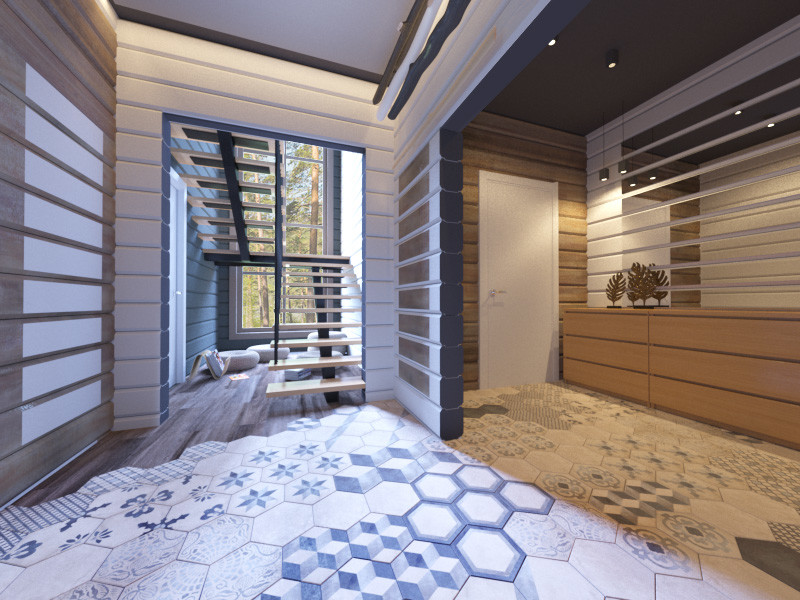 Интерьеры дома из бруса