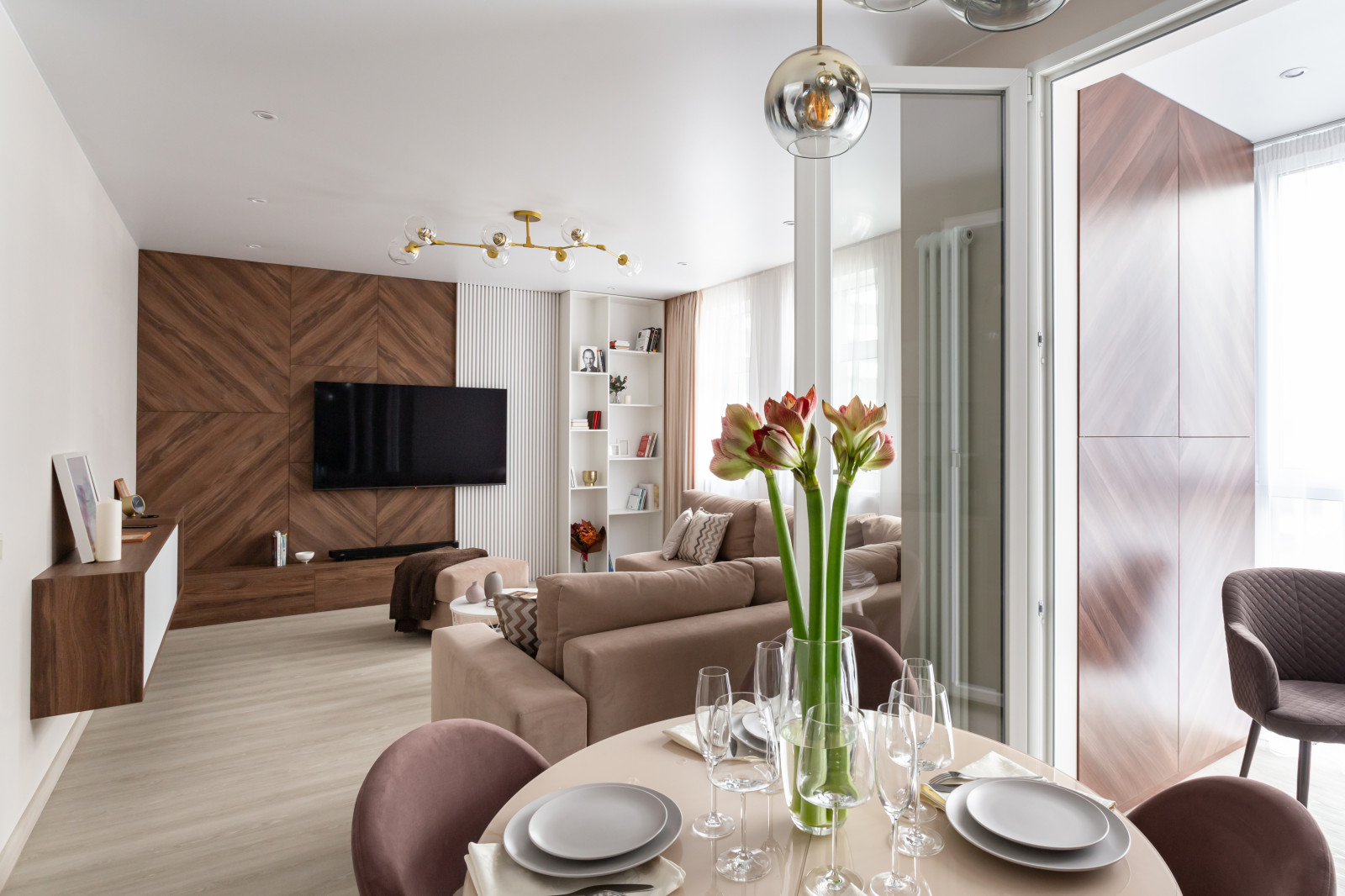 Квартира в теплых тонах