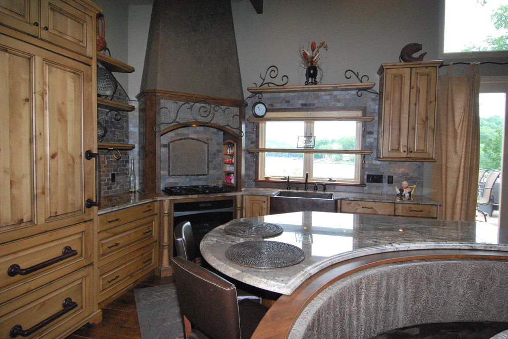 Inspiration for a rustic kitchen remodel in Indianapolis