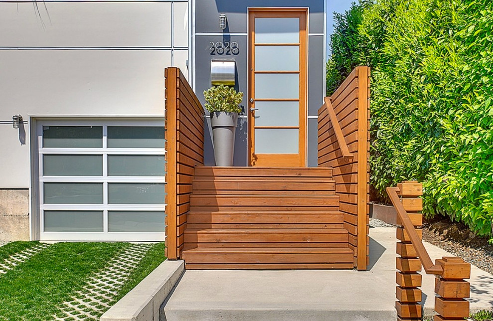 Inspiration for a contemporary entryway in Seattle.