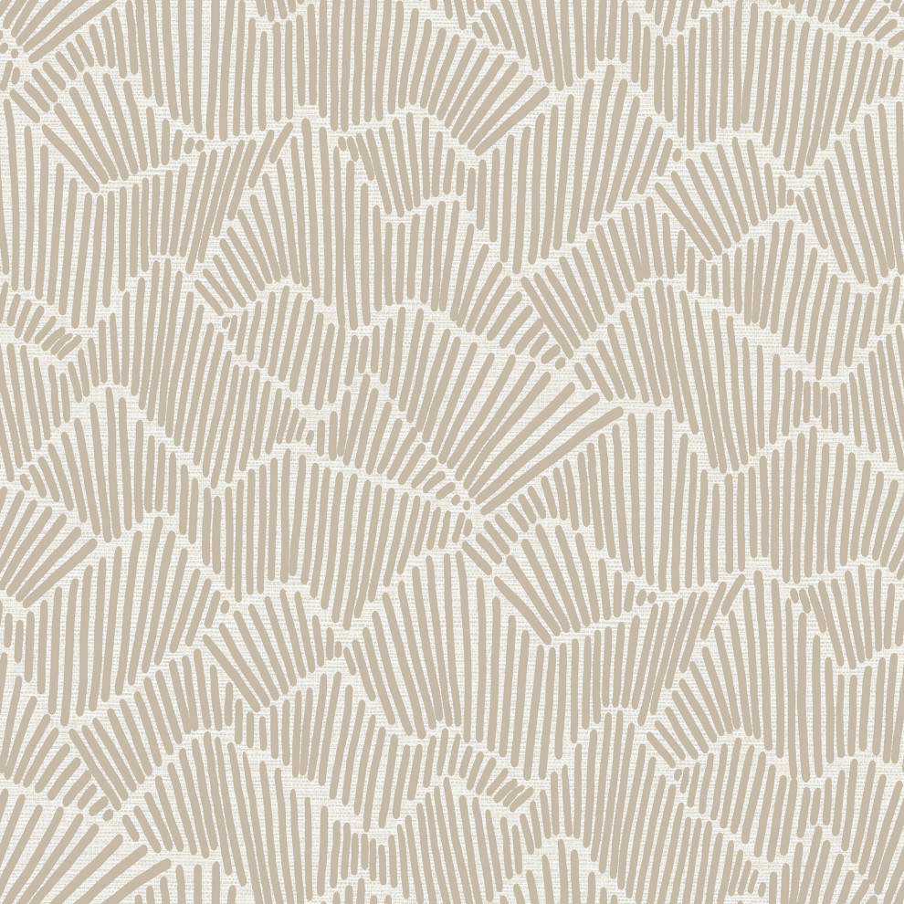 Beige Ridge and Valley Peel and Stick Wallpaper Modern Wallpaper
